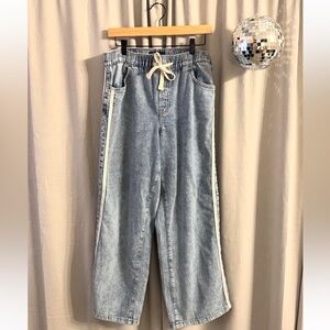 Gap side striped wide leg jeans in sz M
